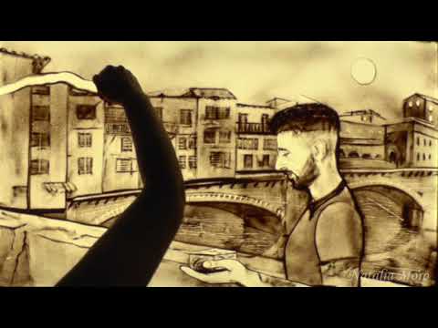 Romantischer Heiratsantrag in Florenz. Wedding Proposal in Florence. Sand Art by Natalia Moro.